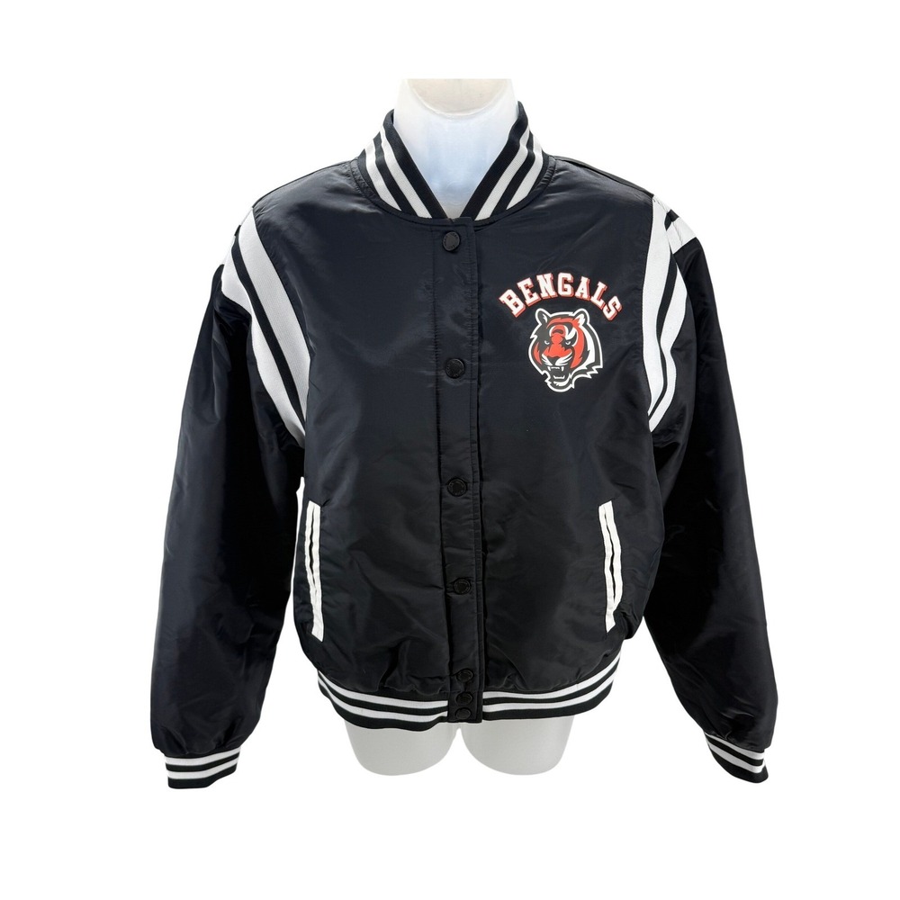 Bengals Black Satin Varsity Jacket